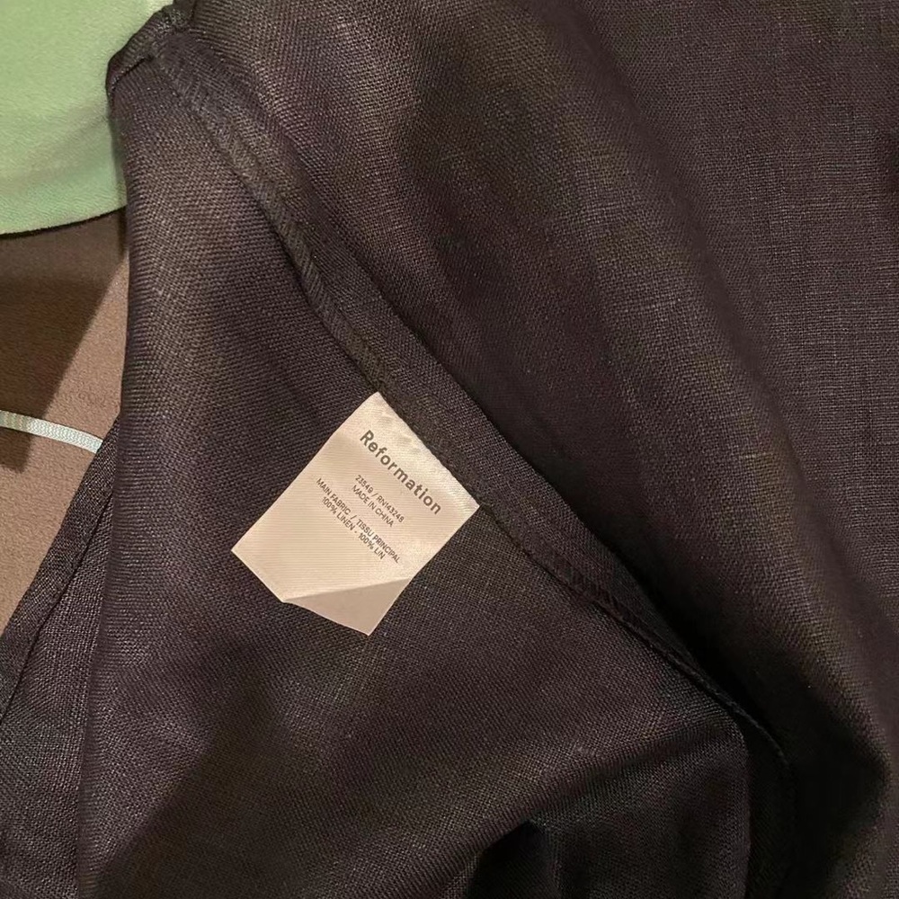 Reformation Denver Linen Dress in Black *NEW* - Picture 6 of 6